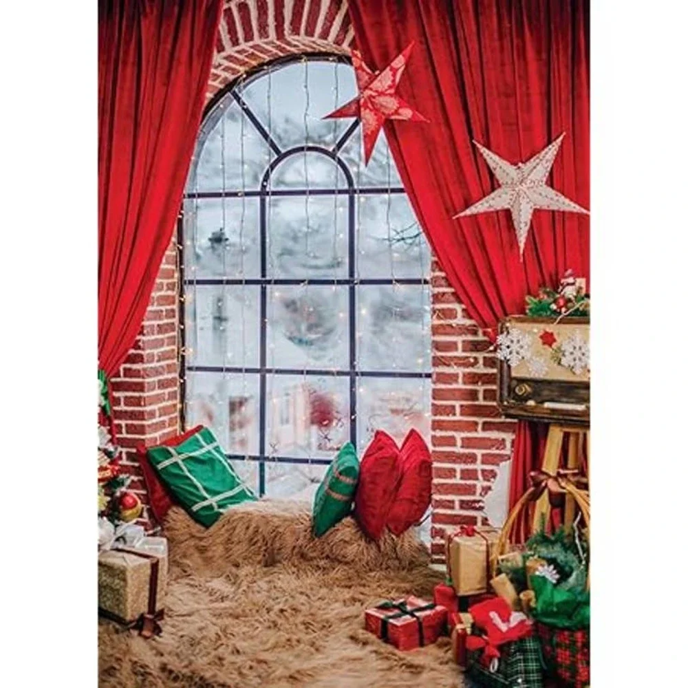 NEW 5 by 7 ft Christmas Backdrop Photos background- Vinyl